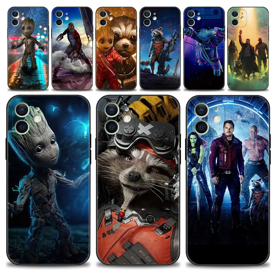 

Marvel Guardians of the Galaxy Case For Apple iPhone 13 12 11 Pro Max 13 12 Mini XS Max XR X 7 8 Plus 6 6S Silicone Cover Shell