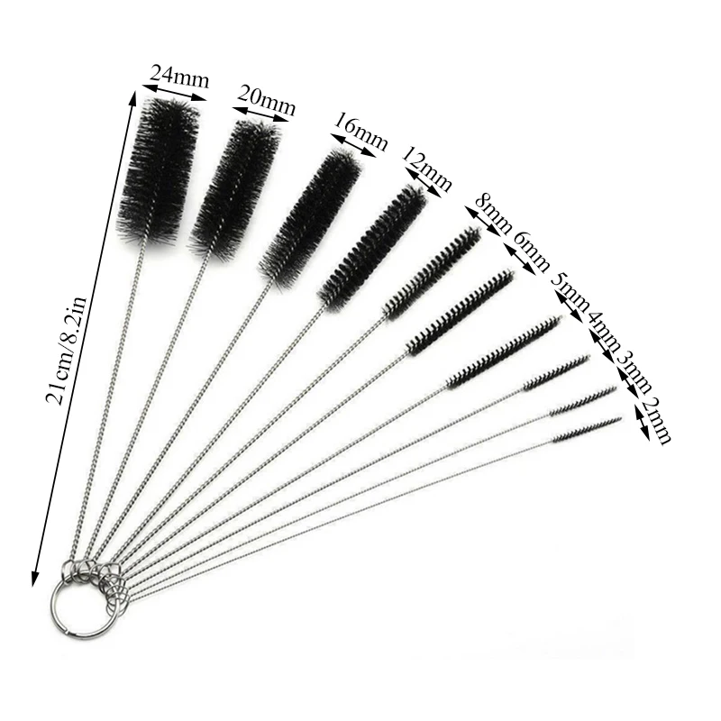 

Cleaning Brush 10PCs Cleaning Tools Cleaning Bristle Tube Brush Nylon Home And Garden Pipe Bottle Washing Straw Cleaner