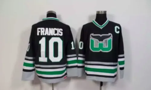 

10 Ron Francis Hartford Whalers MEN'S Hockey Jersey Embroidery Stitched Customize any number and name