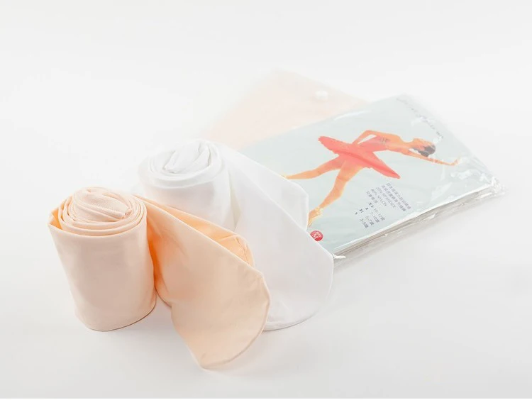 Колготки для балета девочек бархатные чулки танцев белого и телесного цвета из