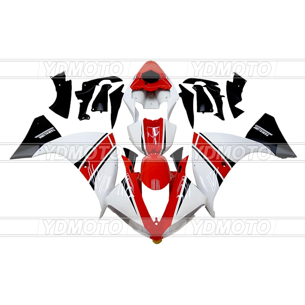 

100% Fitment ABS Motorbike Covers R1 Fairing Kit 09 10 11 Complete Bodywork Red Black & White For Yamaha 2009 2010 2011 YZF R1