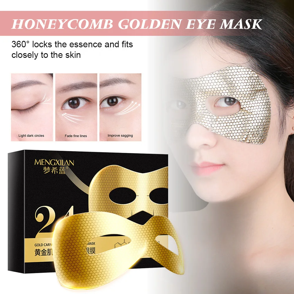 

MENGXILAN 5 Pieces Full Eye Gold Eye Mask Patches Moisturizing Eye Mask Anti Wrinkle Eye Bags Efficient Plant Extract Eye Mask