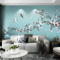 beibehang custom papel de parede 3d flower bird diagram tv background photo wallpaper for walls 3 d 3d floor painting wall paper