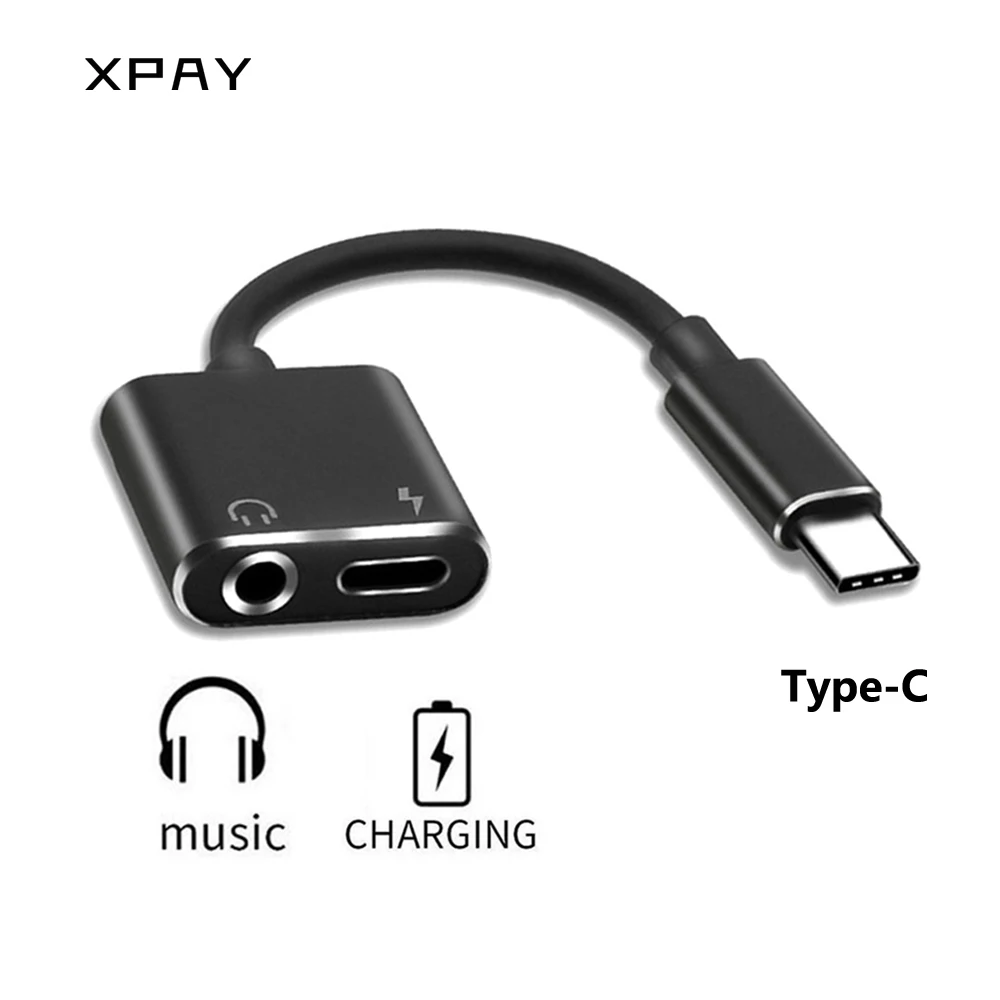 Адаптер кабеля для наушников 2 в 1 Usb Type C штекер 3 5 мм разъем AUX Xiaomi Huawei