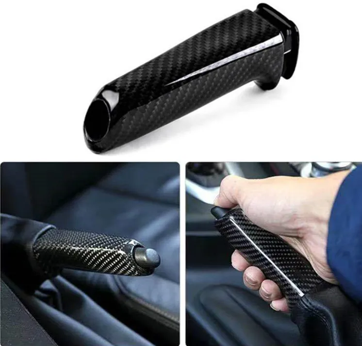 Наклейка на крышку автомобильного ручного тормоза из углеродного волокна для BMW