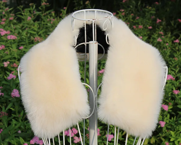 Женский шарф из искусственной кожи и меха с воротником енота теплая шаль