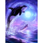 Алмазная вышивка 5D FUYUN, животные, дельфин, Алмазная мозаика, набор для самостоятельной вышивки, картина, алмазная вышивка