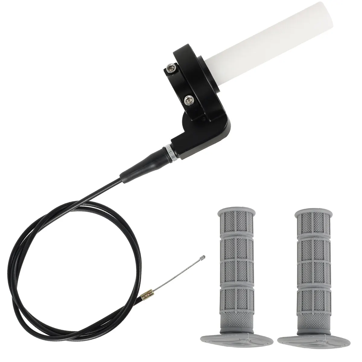 

1/4 Turn Quick Action Throttle Twist Throttle Cable Set Non-slip Quick Turn Twist 110-250cc Throttle Grip Cable Kit for Pit Bike