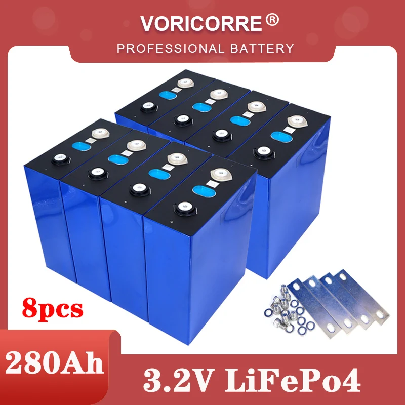 

8PCS VariCore 3.2V 280Ah lifepo4 battery DIY 12V 280AH Rechargeable battery for Electric car RV Solar Energy Golf Cart TAX FREE