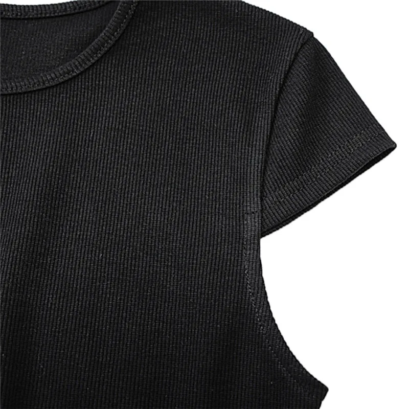 Платье женское однотонное с коротким рукавом пикантное модное облегающее