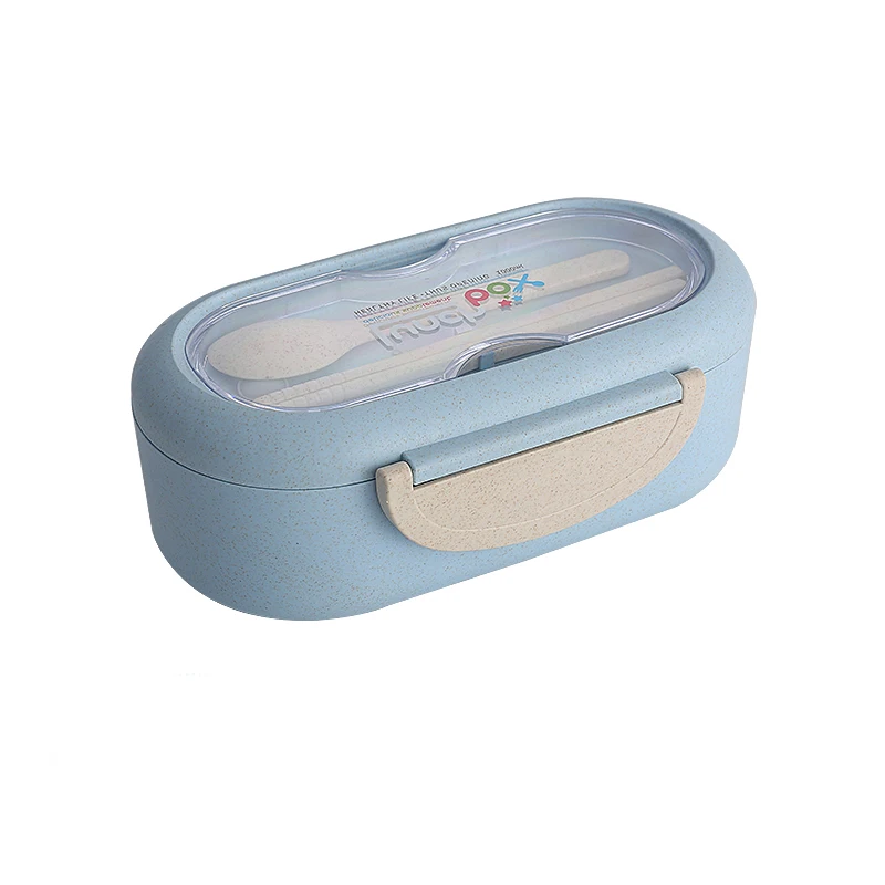 Lunch Box Microwave Leakproof Wheat Straw Office Dinnerware Food Storage Container Children Kids School Portable Bento Bag | Дом и сад