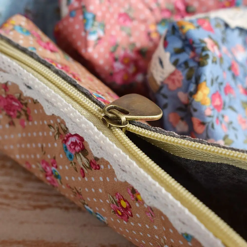 Модный миниатюрный цветочный кружевной пенал в стиле ретро чехол для ручек