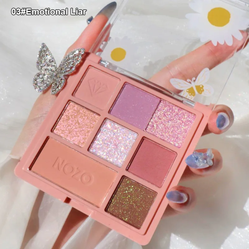 Палитра теней для век 8 цветов блестящие жемчужные Матовые текстуры тонкие тени