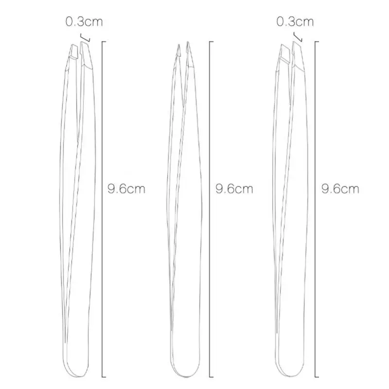 Пинцет для бровей из нержавеющей стали 3 шт. | Красота и здоровье