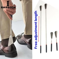 silver long handle shoehorn flexible stainless steel shoe horn stick shoe lifter tool professional shoe spoon tool 26 574 5cm