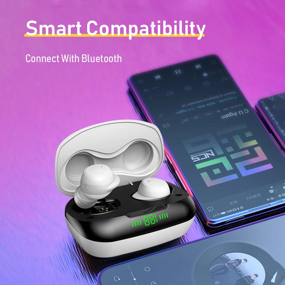 

TWS-24 True Wireless Earbuds Bluetooth In Ear Stereo Headphones with Mic