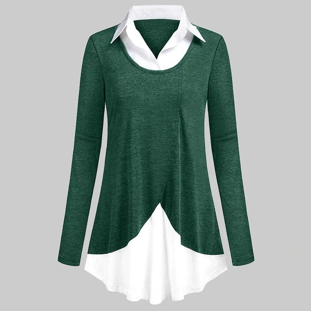 Женская Толстовка Весна 2020 Повседневный длинный рукав отложной воротник