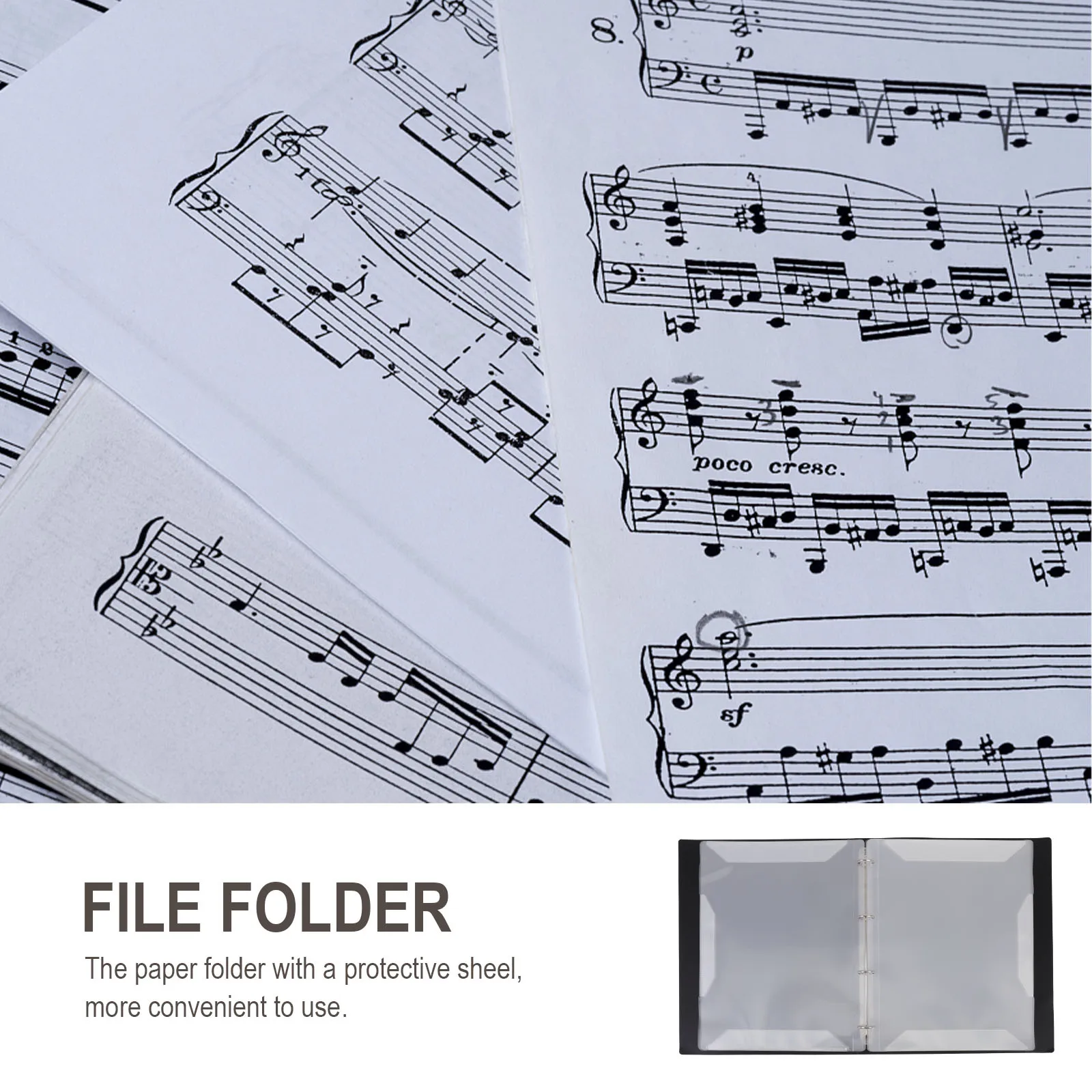 

1 шт., папка для чтения музыки формата A4, Черная папка для чтения музыки