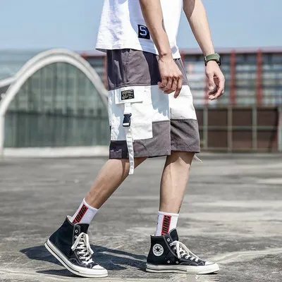 Новинка 2021 мужские шорты с несколькими карманами для улицы боковыми в стиле хип