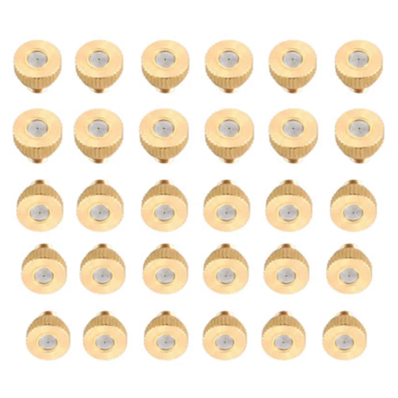 

30pcs Brass Misting Nozzles Water Mister Sprinkle For Cooling System Garden