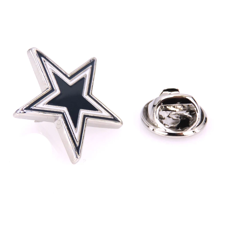 Модная мужская брошь, синий дизайн в виде пентаграммы, булавка для лацкана, оптовая продажа, высококачественные мужские аксессуары, Бесплатная доставка