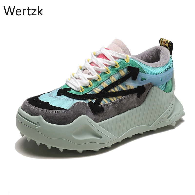 Женские кроссовки на толстой платформе женская повседневная обувь из