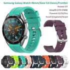 Силиконовый ремешок 22 мм для Samsung Galaxy Watch 3 45 ммGear S3  Pebble Time Steel Moto 360 для мужчин 2nd Gen 46 мм ремешок для часов