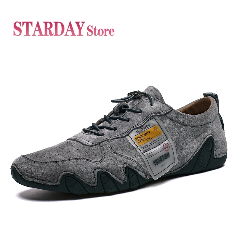 

Men's Shoes Comfortable Leather Loafers Breathable Mens Casual Shoes Outdoor Flat Moccasins Men Sneakers Zapatillas De Deporte
