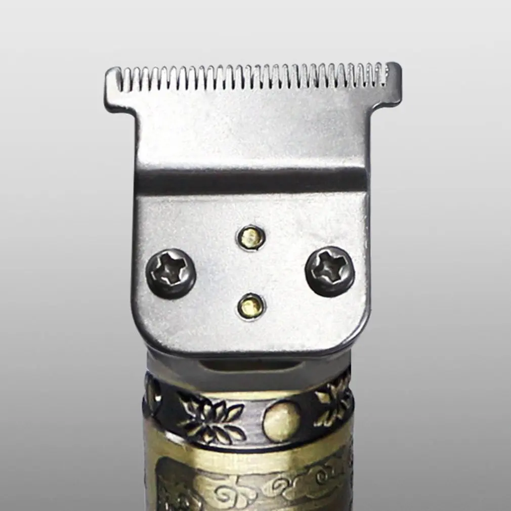 Машинка для стрижки волос маленький триммер с серебряной трубкой медной