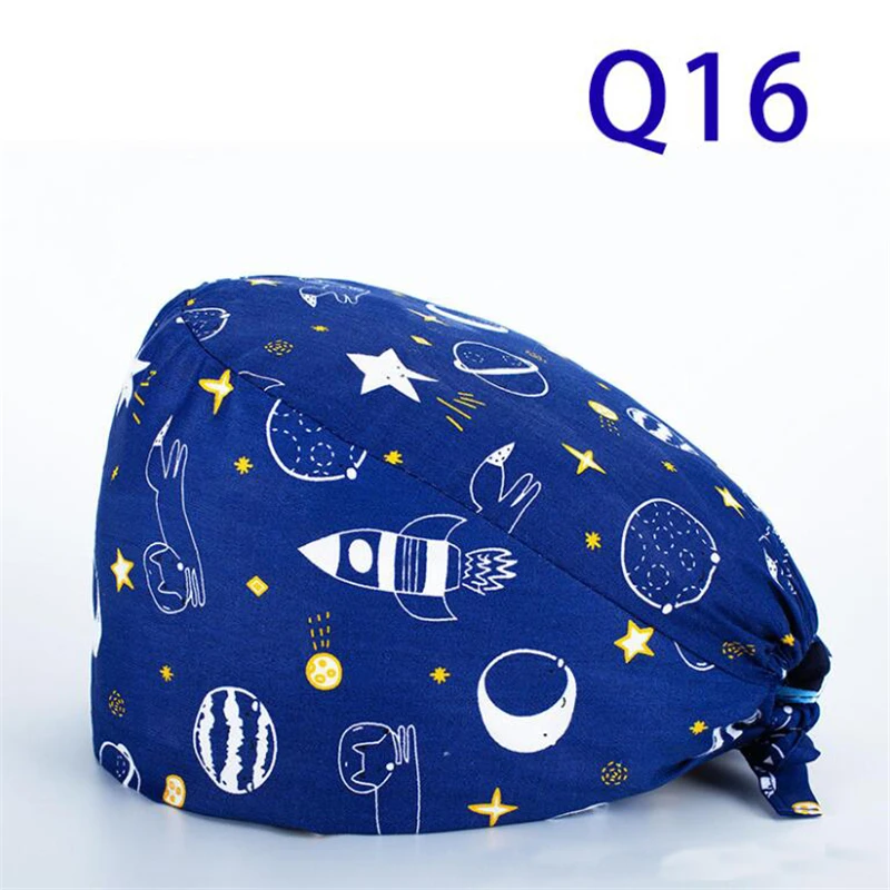 

Adjustable Unisex Cotton Scrub Cap With Sweatband Print Nurse Cap Gorro quirrgico Mujer Doctor Hat Surgicals Hat