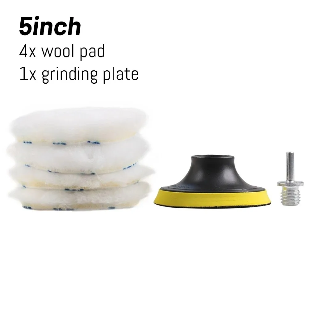 

6pcs/Set Car Microfiber Polisher Bonnets Polishing Pads Polished Plates Kit With M14 Drill Adapter Polisher Sponge Wheel Pads