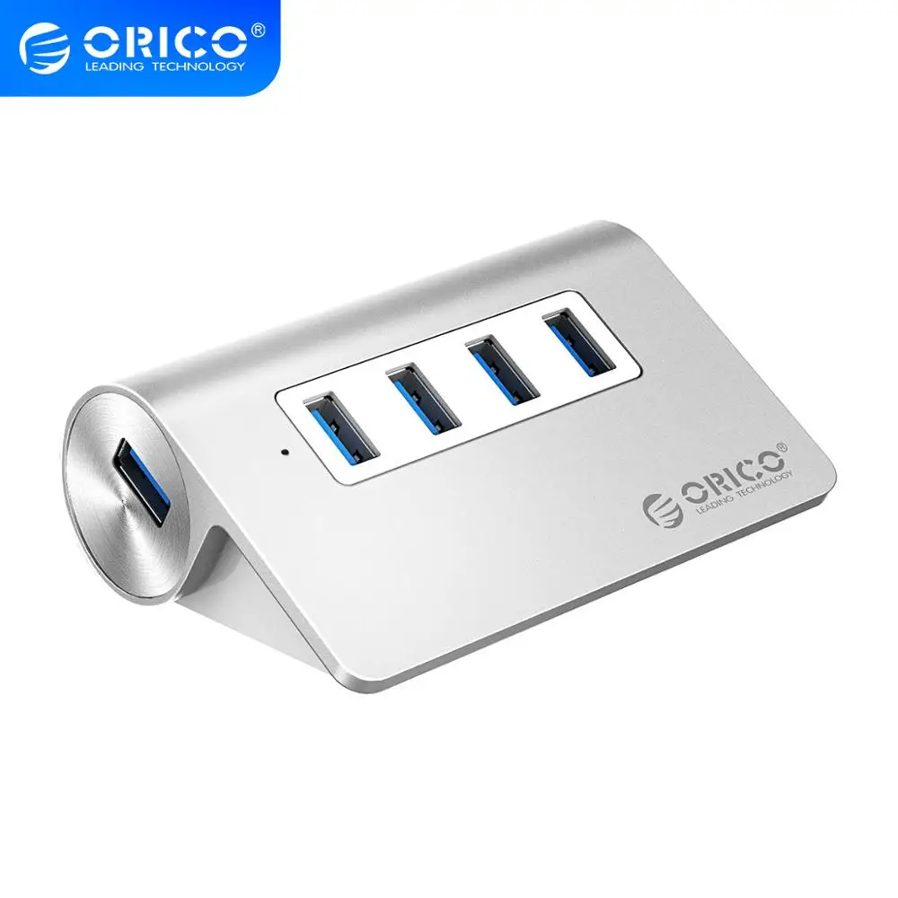 Алюминиевый 4 Портовый Концентратор ORICO с USB 3 0 5 Гбит/с сверхскоростной usb