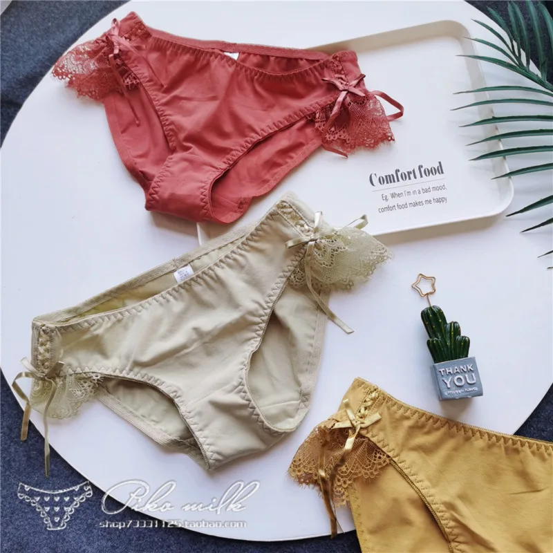 SP & CITY японские милые бандажные трусики с бантом для женщин хлопковые однотонные