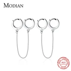 Шарм-кисточка из серебра дизайнерские серьги-кольца пробы, 925 пробы