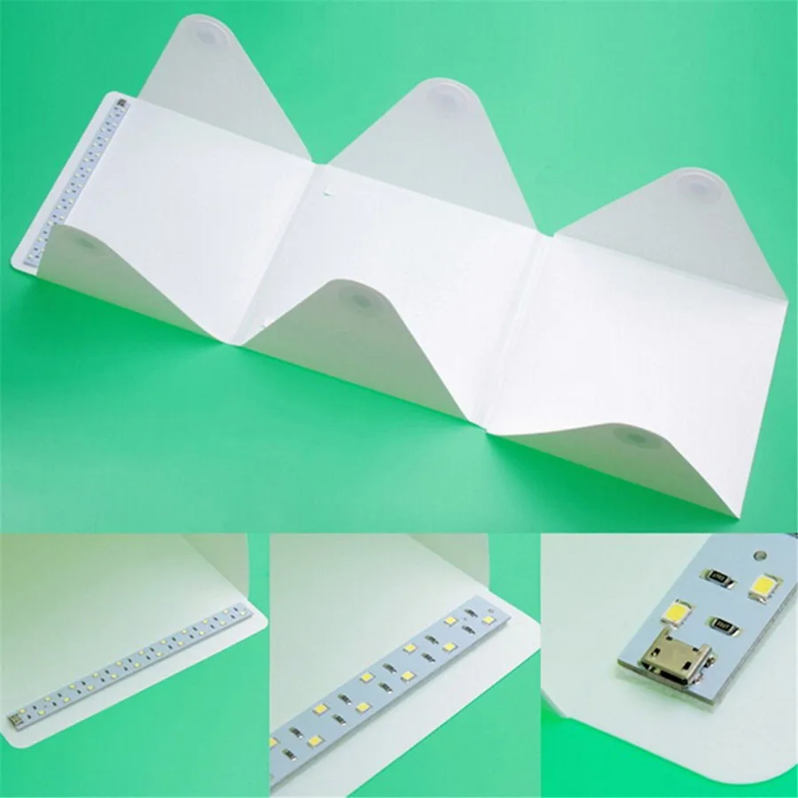 Портативный складной мини Лайтбокс со светодиодной подсветкой настольный