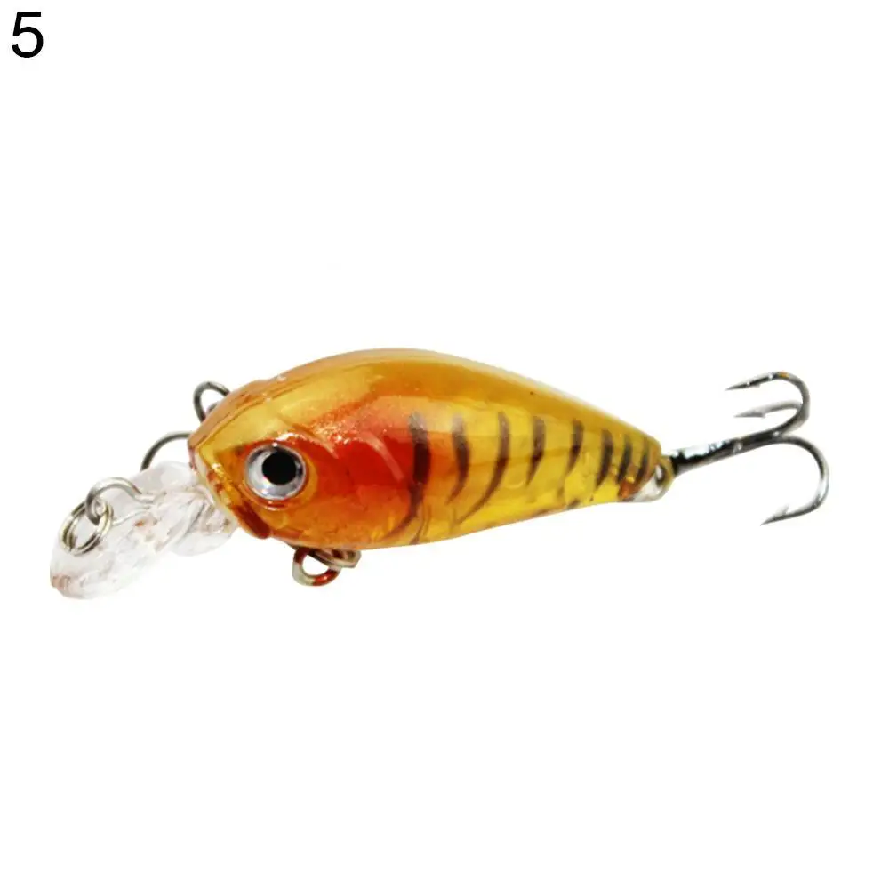 

50%HOT 1 Pc 4.5cm LifelikeS1 Crankbait Plastic Hard 3D Eyes Bait Fishing Lure Tackle Hook