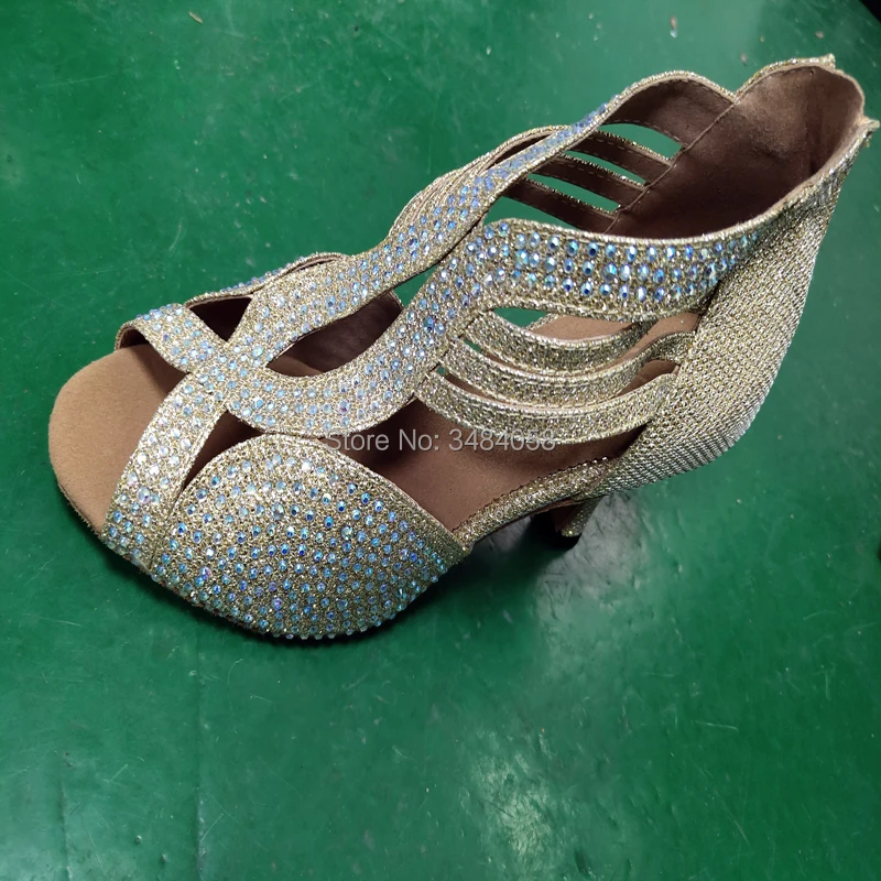 Наташа обувь для латинских танцев взрослых танцевальная GB золотой каблук|Обувь