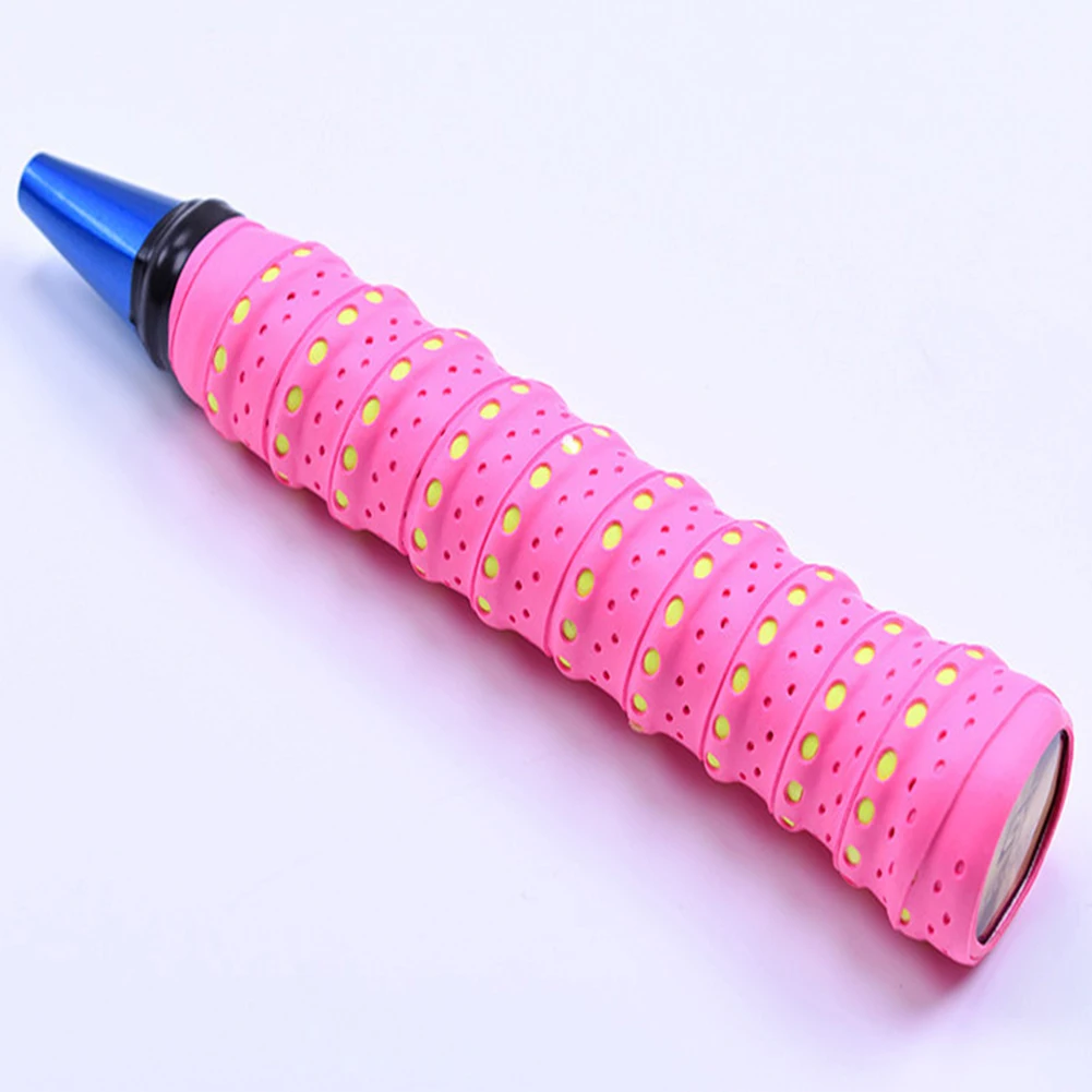 

Multipurpose Badminton Professional Perforated Breathable Colorful Sports PU Anti Slip Accessories Grip Tape