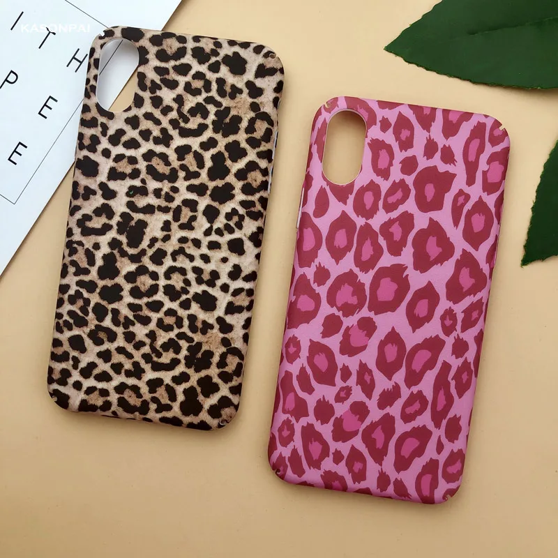 Модный чехол для телефона с леопардовым принтом для iphone 11 Pro XS Max XR X чехол для iphone 6 6S 8 7 plus Роскошный Матовый Жесткий чехол-накладка s