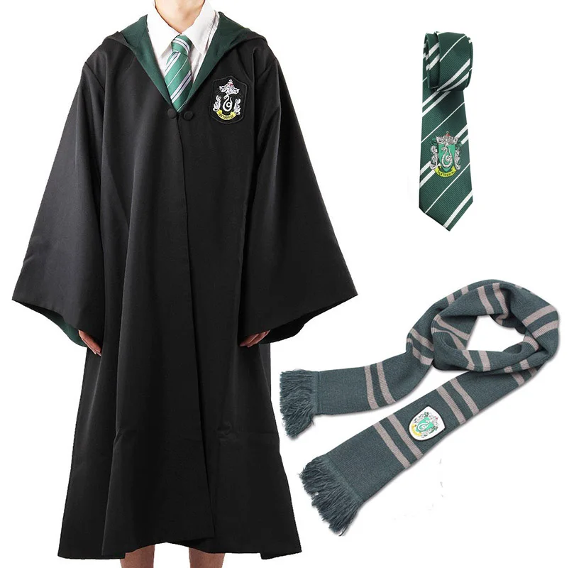 Гарри Поттер халат накидка плащ с галстуком шарф Ravenclaw/Гриффиндор/Hufflepuff/Слизерин Косплей костюмы Малфой Гермионы подарок на Хэллоуин