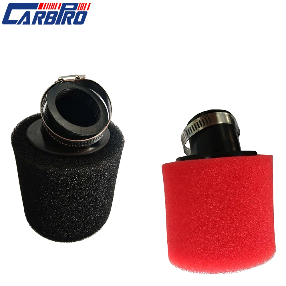 2 шт. воздушные фильтры изгиб локоть шеи пены мопед скутер Губка Очиститель 38 мм 42