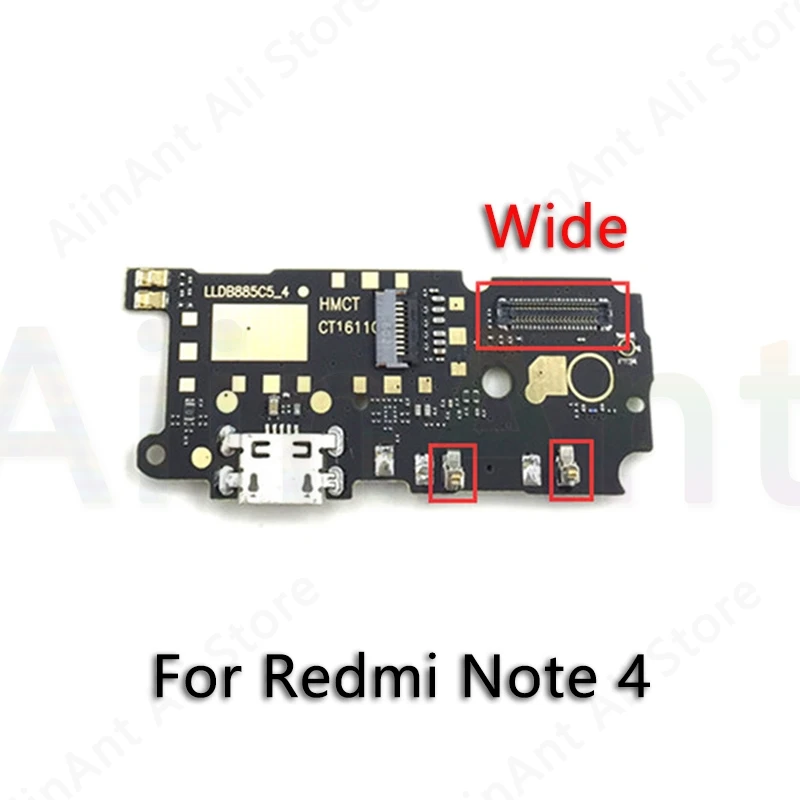 For Redmi Note 4 USB Дата зарядный порт зарядное устройство док-разъем гибкий кабель для Xiaomi Redmi Note 3 3s 4 4x Pro Prime Замена - Цвет: For Redmi Note 4