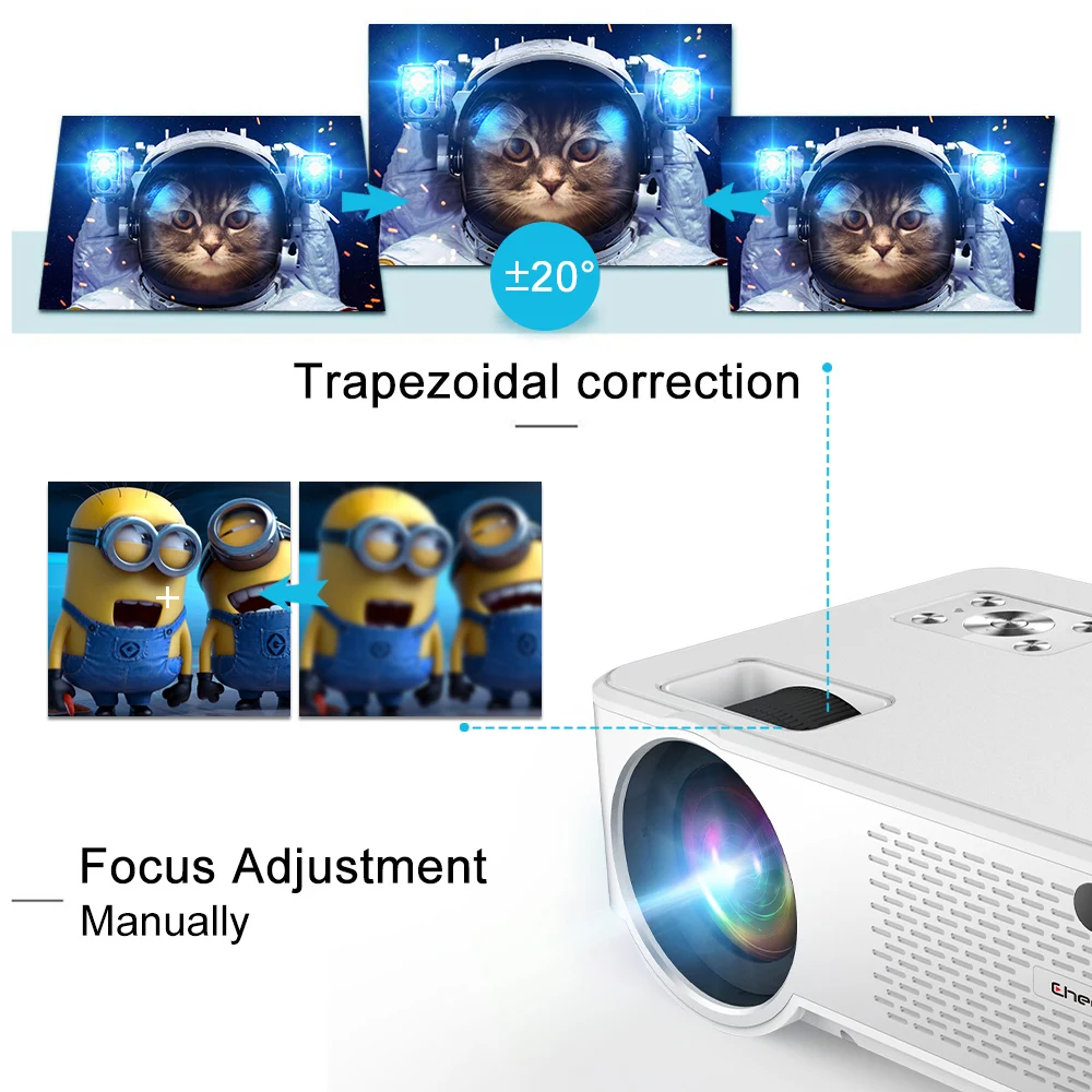 C9 новейший WIFI Android проектор 1280*720P поддержка 4K видео через HDMI домашний кинотеатр |
