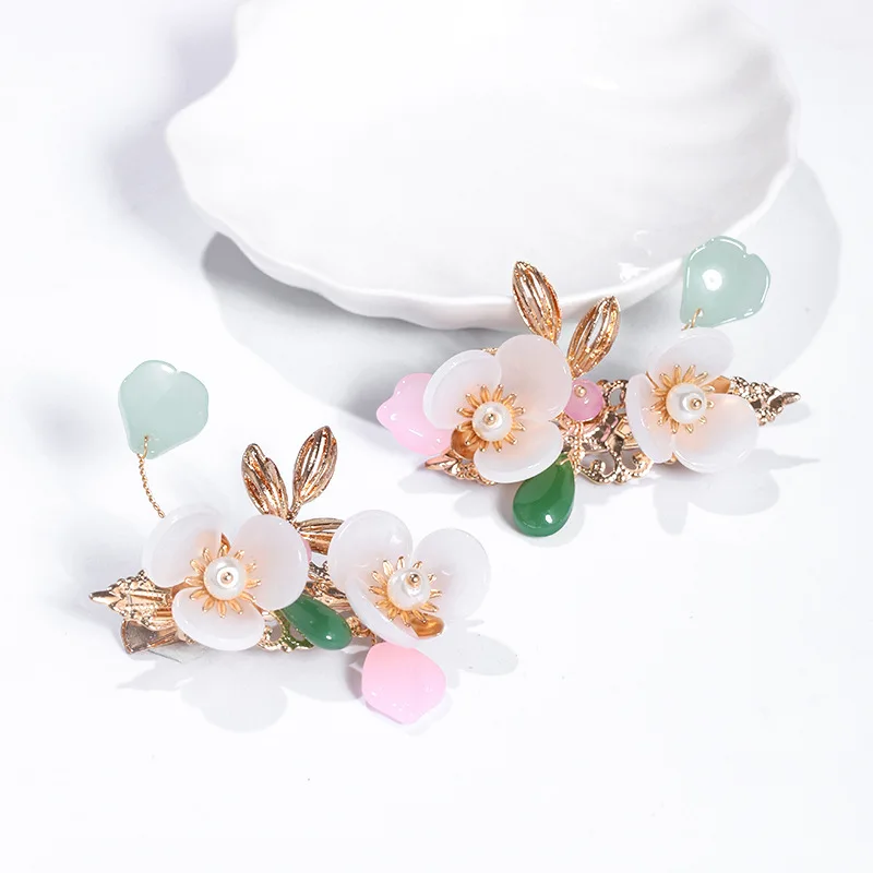 Древние китайские заколки для волос Hanfu платье кисточки шаг встряхнуть цветок