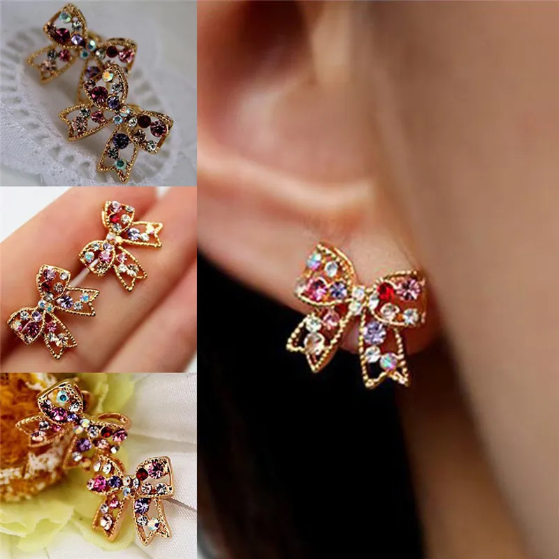 

1 пара, женские серьги-гвоздики со стразами