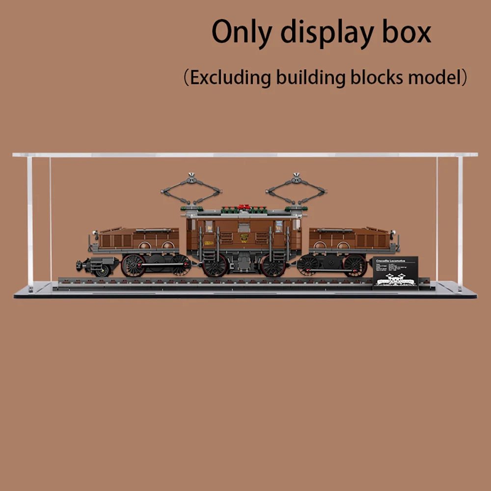 

For 10277 Crocodile Locomotive Model Transparent Acrylic Display Box Storage Dust Cover Building Block Display Doos Toy Showcase