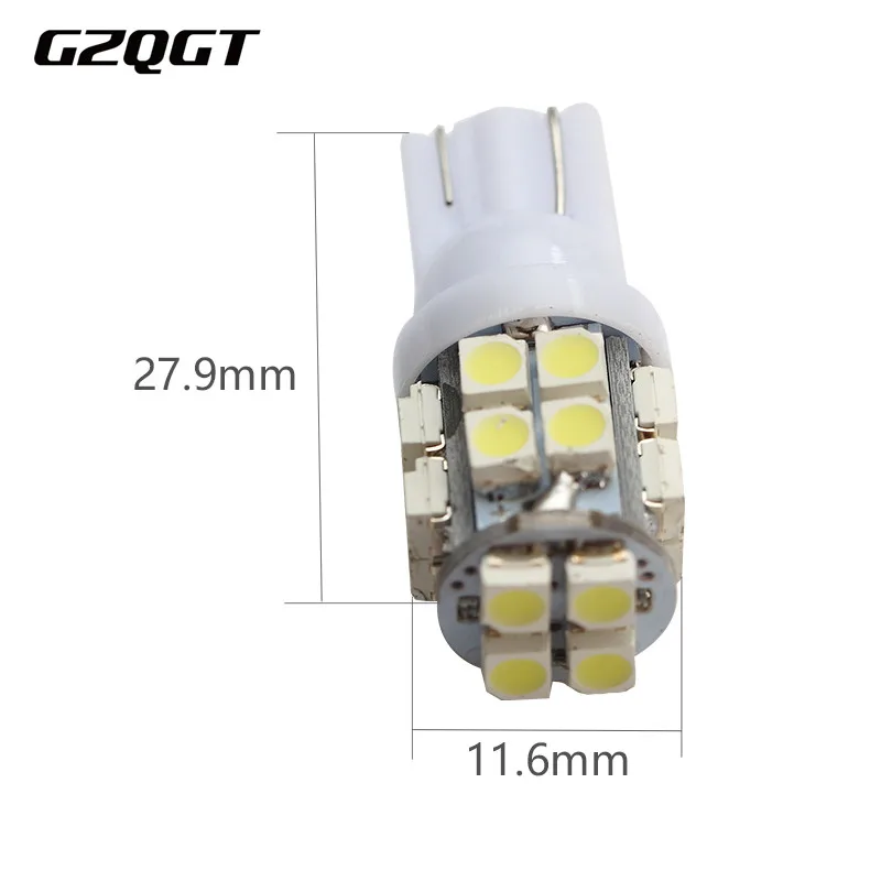 24 v 100 шт T10 1210 20 SMD 3528 Светодиодный W5W 501 168 сигнальный фонарь открытой двери для