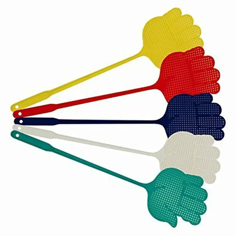 

5pcs Palm Shaped Flyswatter Plastic Fly Swatters Mosquito Pest Control Insect Killer Home Kitchen Accessories Random Color