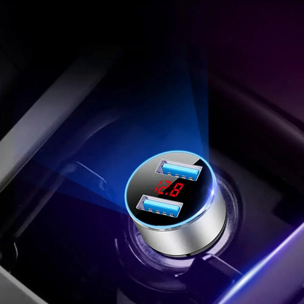 universal car vehicle phone charger cigarettes lighter 3 1a dual usb mobile phone quick charging charger auto accessories free global shipping