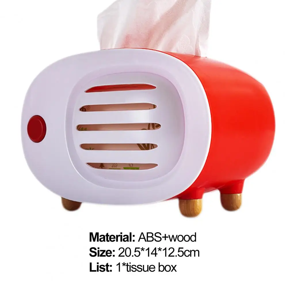 

Tissue Holder Easy to Use Radio Shape ABS Home Anti-slip Base Tissue Box for Living Room and Bedroom